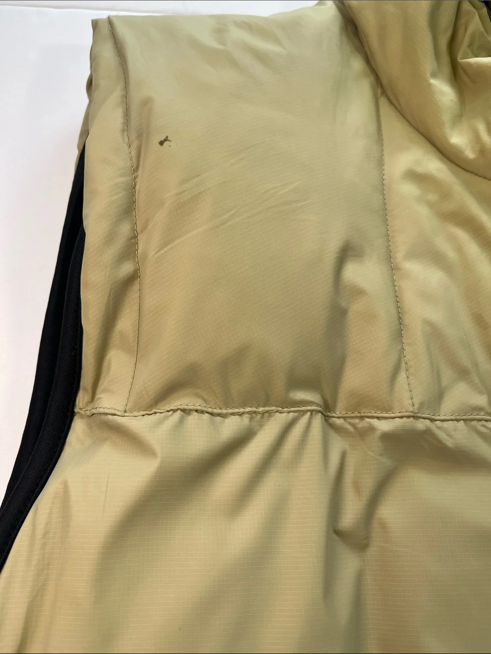 Eddie Bauer Men's Olive Green Goose Down Puffer Vest Sz L Tall